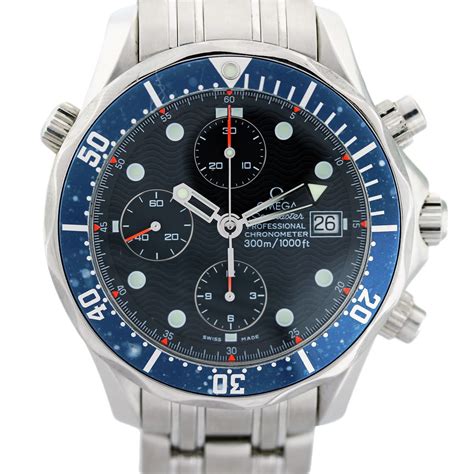 omega seamaster chronograph blue.